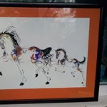 Картина   Лошадь с жеребенком     Акварель