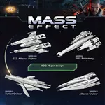 3D Puzzle Mass Effect Металлический конструктор пазл