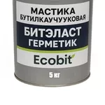 Мастика бутилкаучуковая ведро 5, 0 кг БИТЭЛАСТ - ГЕРМЕТИК Ecobit 