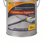 СтройИзол-Герметик ЭКОБИТ ведро 10 кг бутилкаучуковая мастика для шво