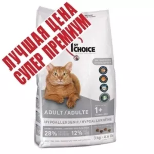 1st Choice с уткой и картошкой гипоаллергенный корм для котов