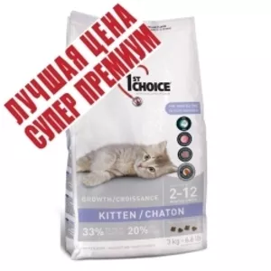 1st Choice  с курицей сухой супер премиум корм для котят
