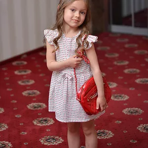 Платье для девочек в красный и синий горох M.C.Collection