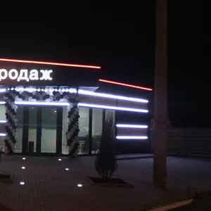 Подсветка фасадов зданий в Днепропетровске