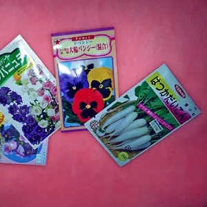 Семена. Набор японских семян - цветы и мини-дайкон Япония цена за 4шт!