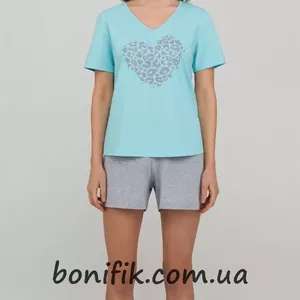 Комплект жіночої піжами (футболка і шорти) Heart (арт. LPK 2970/14/01)