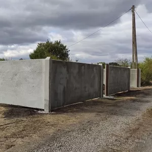 Установка бетонных заборов и промышленных ограждений в Днепре