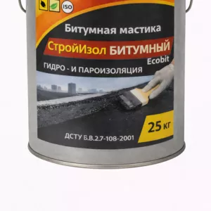 Битумная мастика СтройИзол Битумный ЭКОБИТ ведро 25, 0 кг 