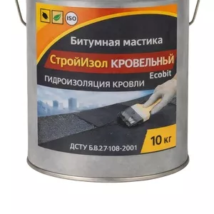 Битумная мастика ведро 10, 0 кг СтройИзол Кровельный Ecobit 