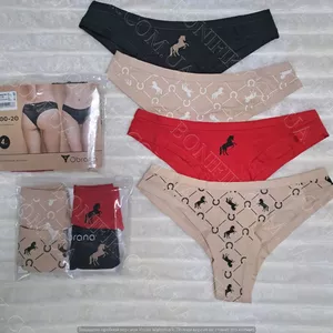 Жіночі трусики-бразиліани з малюнком ТМ 