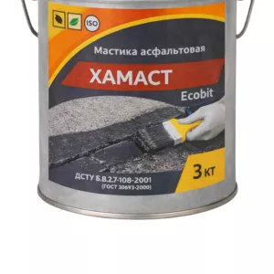Мастика асфальтовая ХАМАСТ ЭКОБИТ ведро 3, 0 кг ДСТУ Б.В.2.7-108-2001