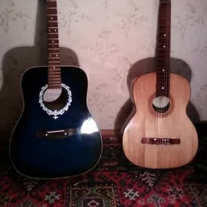   Продам либо обменяю две аккустические гитары на одну 