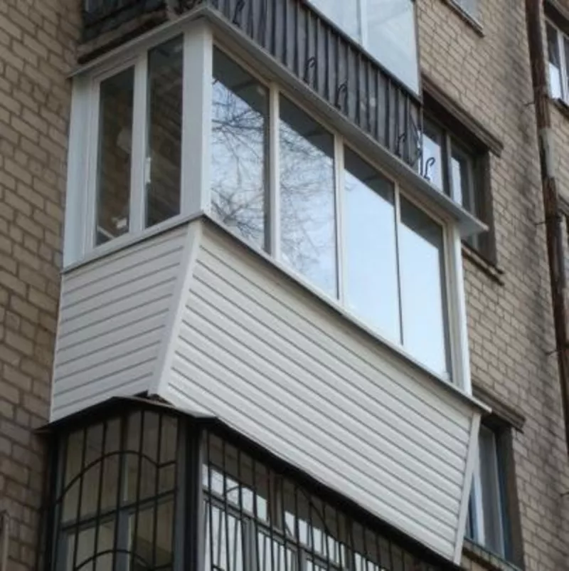 Балкон под ключ,  окна раздвижные,  обшивка,  сварка 3