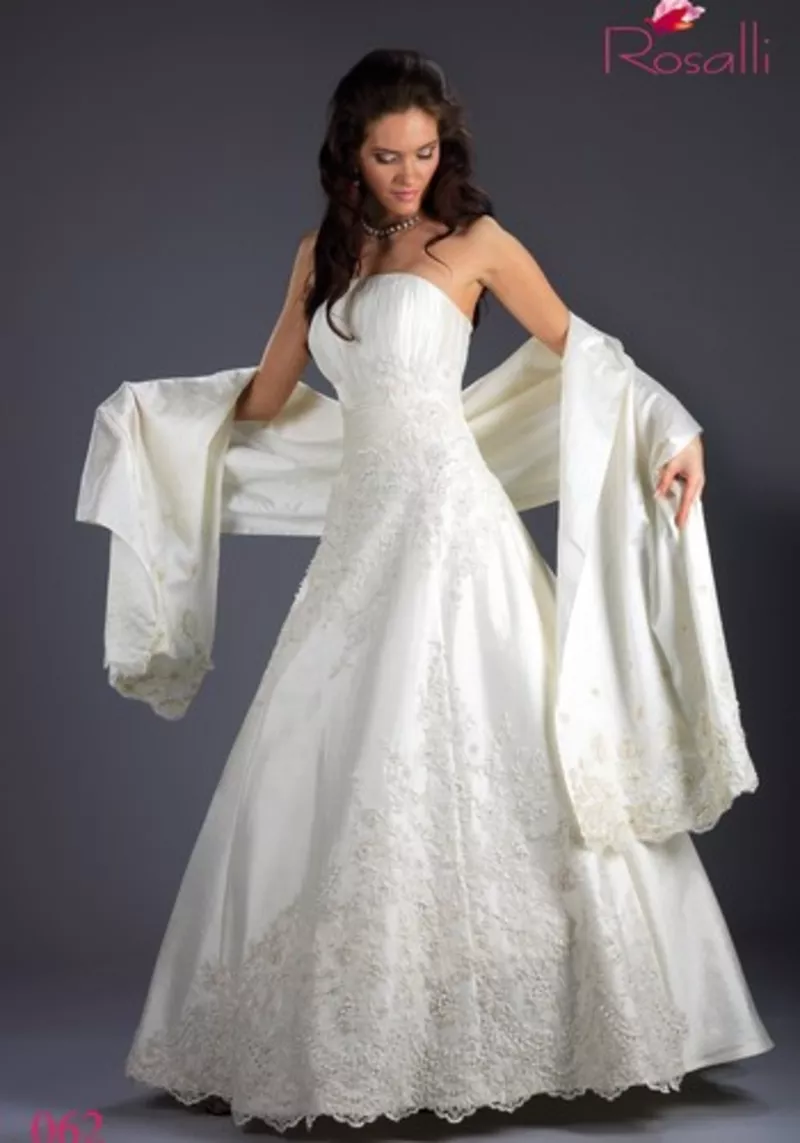 Белоснежное свадебное платье Rosalli в идеальном состоянии 2