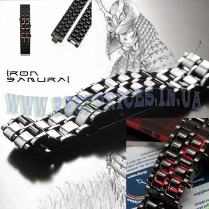  Бинарные LED часы Iron Samurai 2