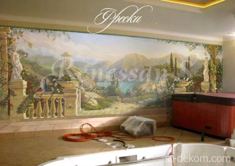 Фреска  по декоративной штукатурке Днепропетровск   st-dekom.com