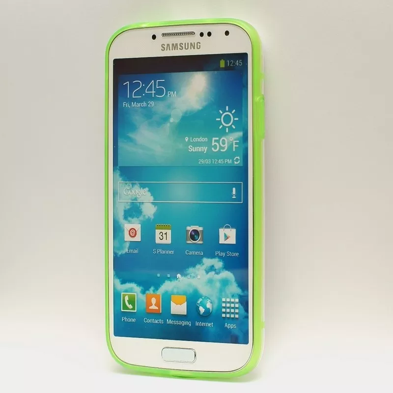 Samsung Galaxy S4 зеленый чехол со стилусом + 3 пленки 2