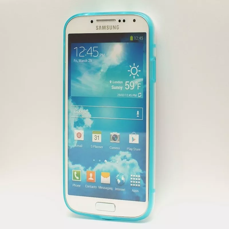 Samsung Galaxy S4 синий чехол со стилусом + 3 пленки 2