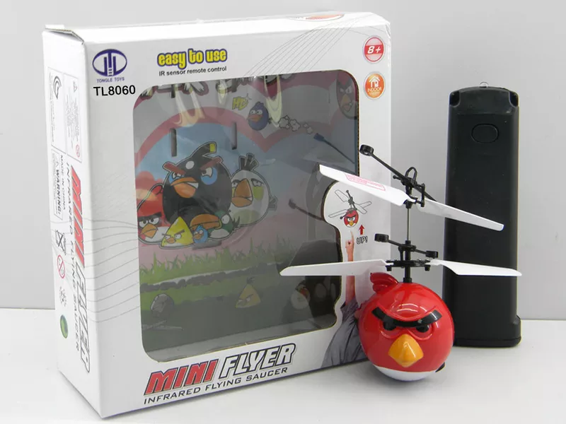 Подарок для ребёнка - летающая игрушка  Аngry Birds Helicоpter. АКЦИЯ