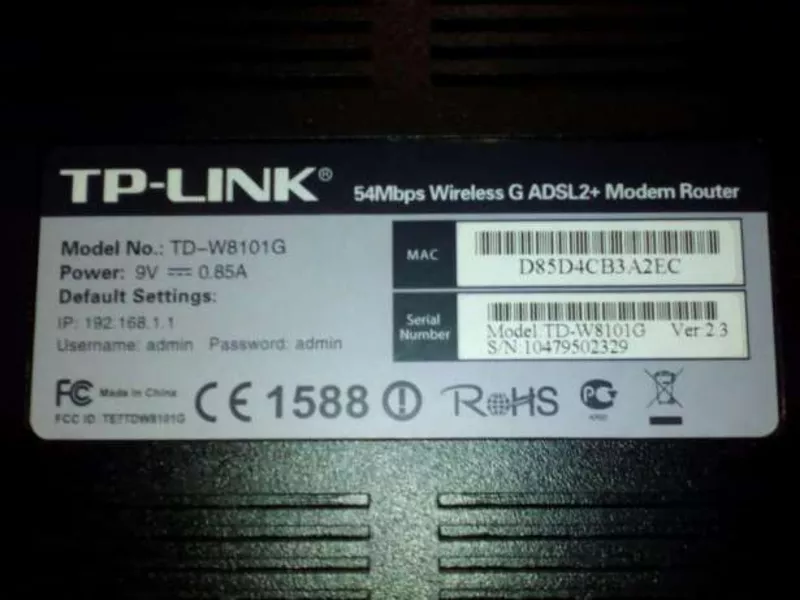 TP-LINK TD-W8101G Wireless ADSL-2+Modem Router 3