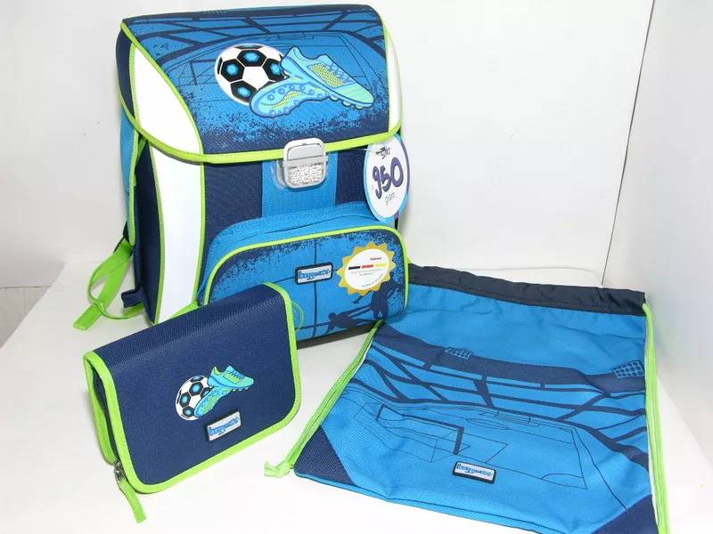 Школьные рюкзаки Hama Step By Step Soccer Blue BaggyMax в наличии 3в1  2