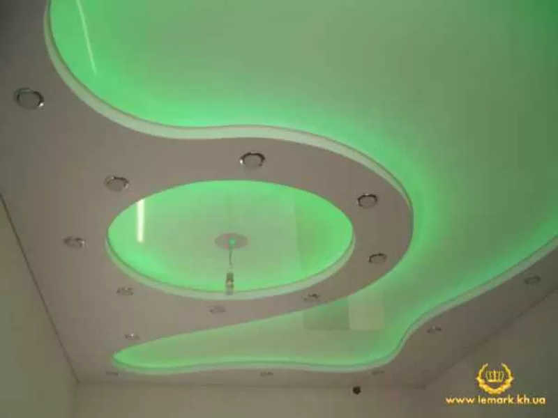 Натяжной потолок с LED подсветкой 7