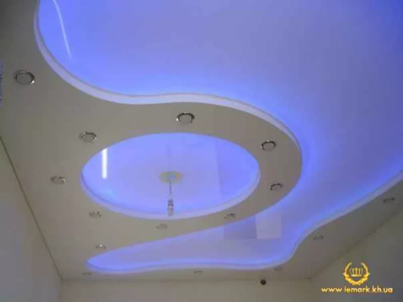 Натяжной потолок с LED подсветкой 8