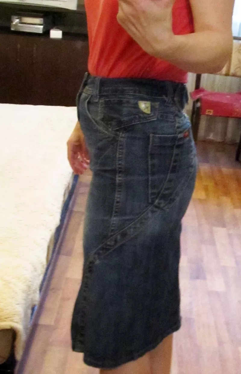 Продам джинсовую юбку б/у 4