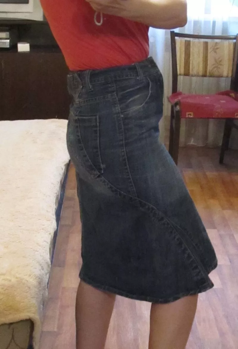 Продам джинсовую юбку б/у 5