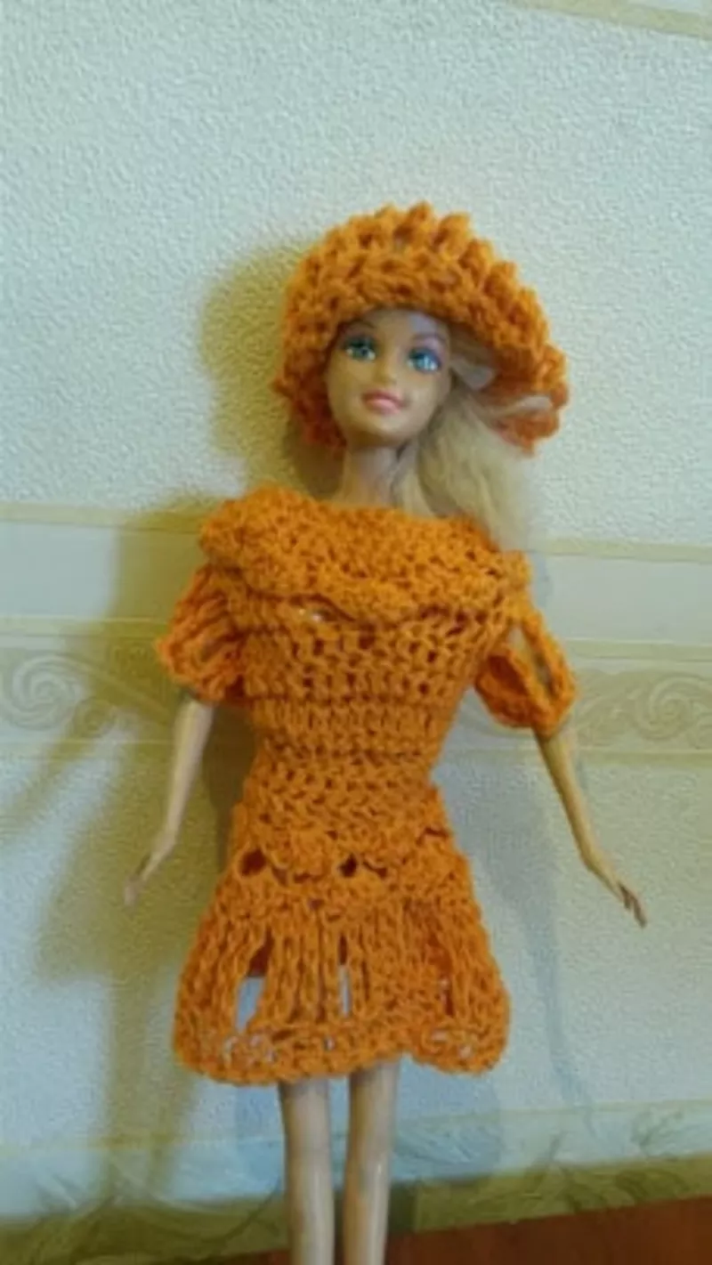 Вязаная одежда для кукол Барби 6