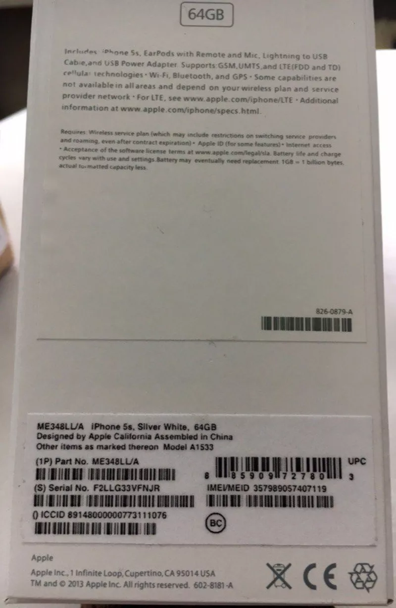 Продам Apple iPhone 5S Silver 64GB - в идеальном состоянии. Цена ДОСТУПНАЯ 4
