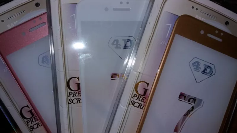 Продам защитные стекла 4D для iPhone 7, 3D стекло для Samsung Galaxy S7 8