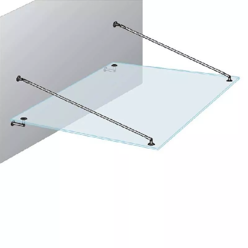 Качественная стальная фурнитура для стеклянных козырьков  2