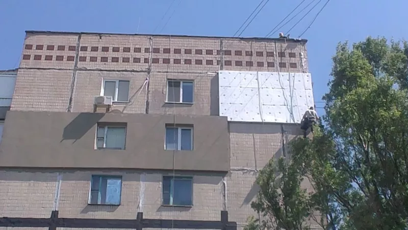 Утепление квартир в Днепропетровске методом промышленного альпинизма 2