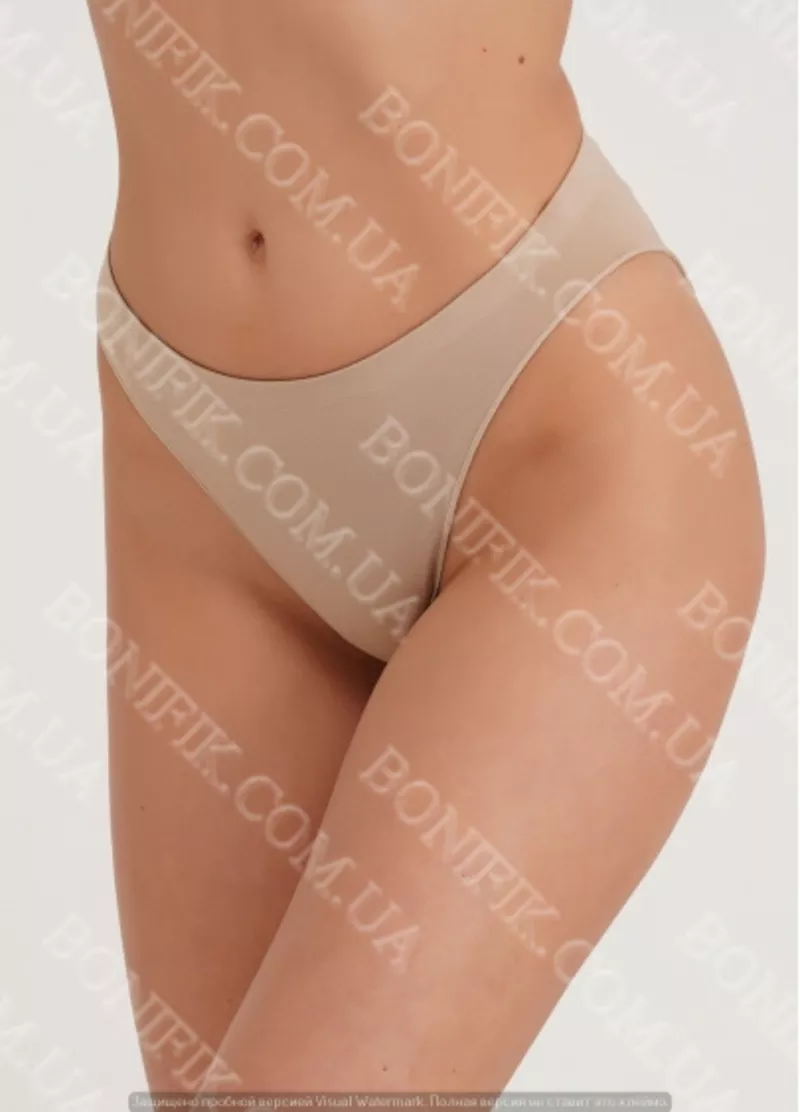 Жіночі безшовні бежеві труси Hi-Leg Briefs 2