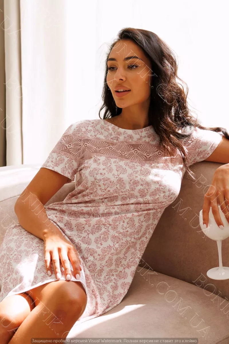 Жіноча нічнушка з коротким рукавом 