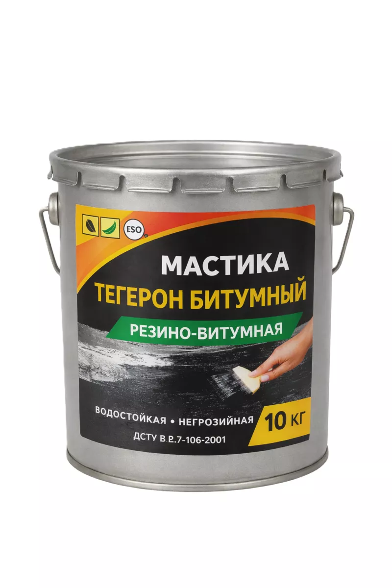 ТЕГЕРОН Битумный ЭКОБИТ ведро 10, 0 кг мастика резино-битумная 