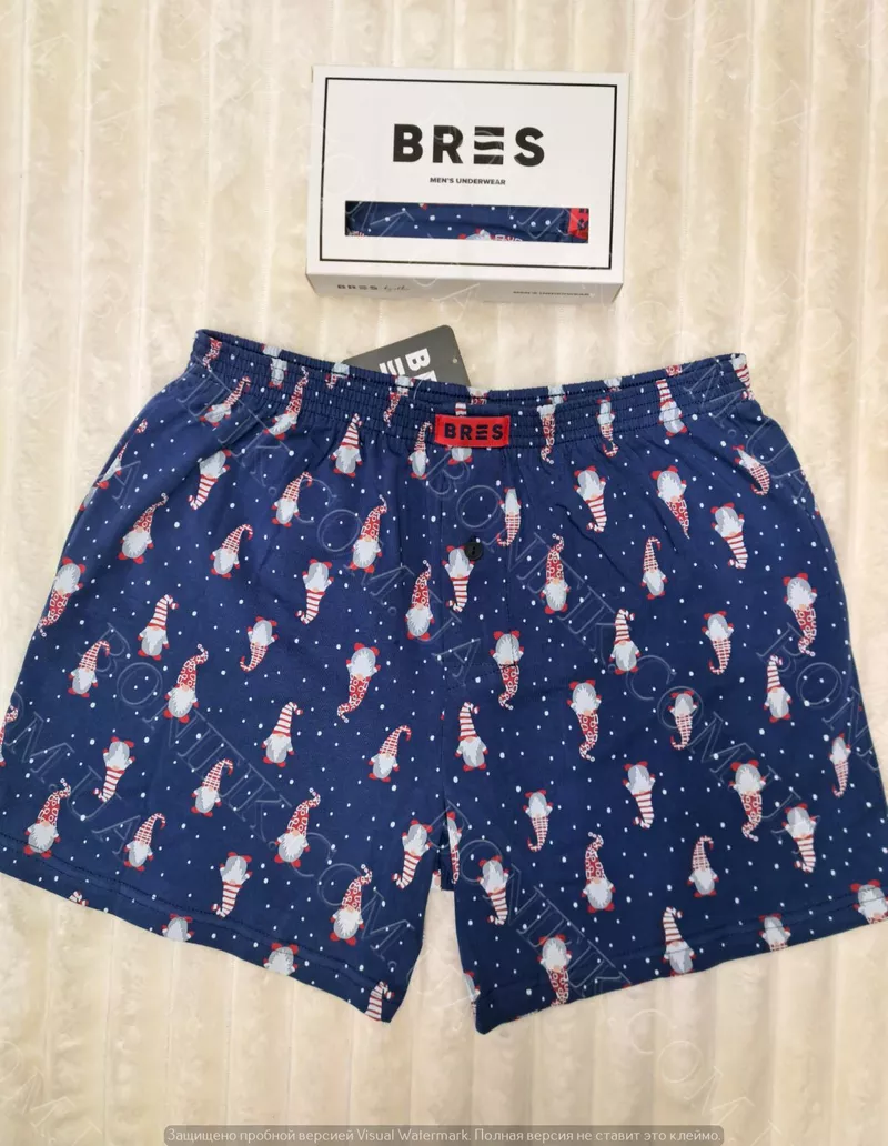 Чоловічі сімейні труси з новорічним принтом гномів арт.MBXK 307/01/139