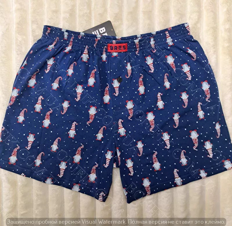 Чоловічі сімейні труси з новорічним принтом гномів арт.MBXK 307/01/139 2