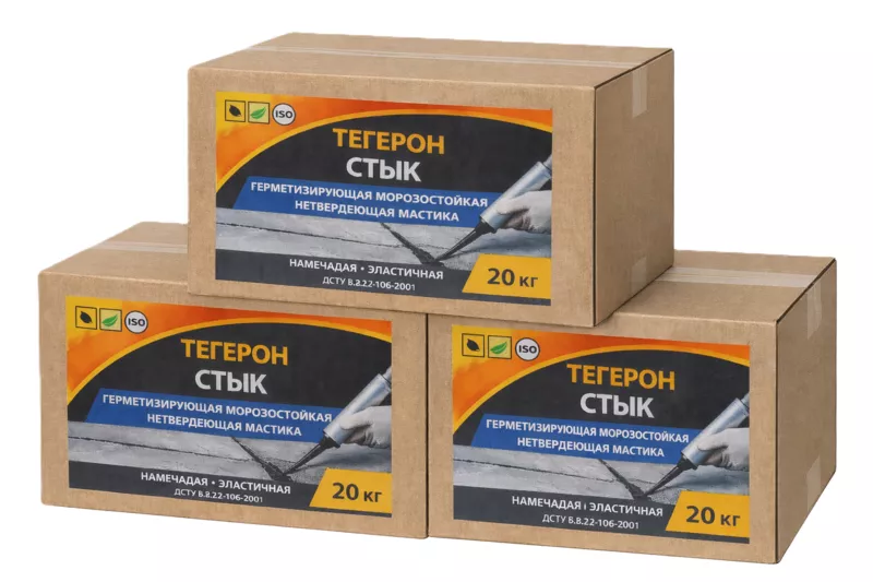 Тегерон Стык Экобит ящик 5 кг герметизирующая морозостойкая мастика 2