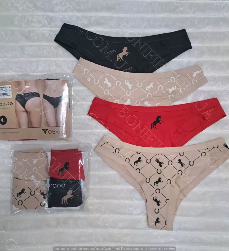 Жіночі трусики-бразиліани з малюнком ТМ 