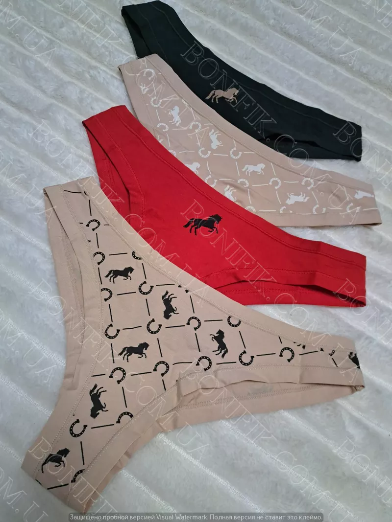 Жіночі трусики-бразиліани з малюнком ТМ 