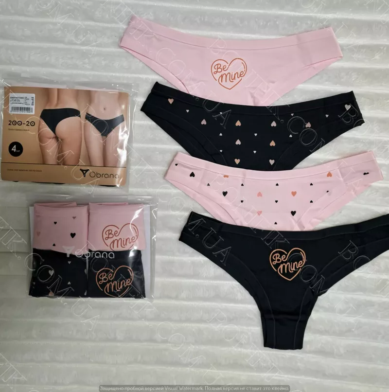 Жіночі труси-бразиліани з малюнком сердець (арт. 200-20/8)