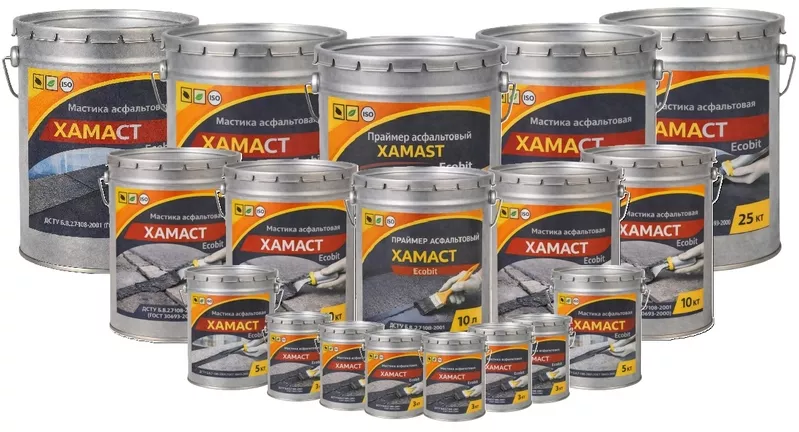 Праймер асфальтовый ХАМАСТ ЭКОБИТ ведро 10, 0 л ДСТУ Б.В.2.7-108-2001 2