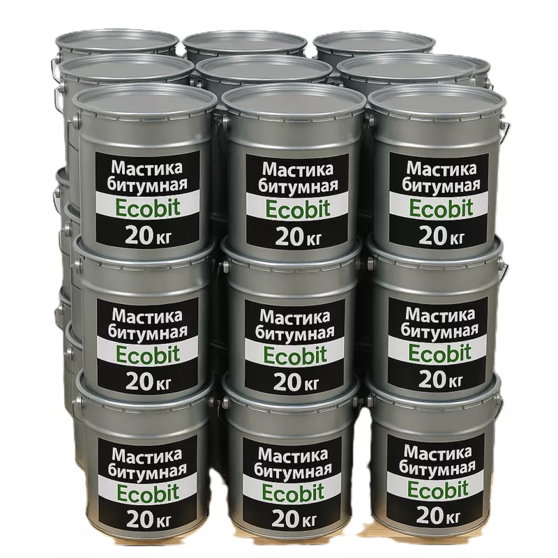 Мастика асфальтовая ХАМАСТ ЭКОБИТ ведро 25, 0 кг  4