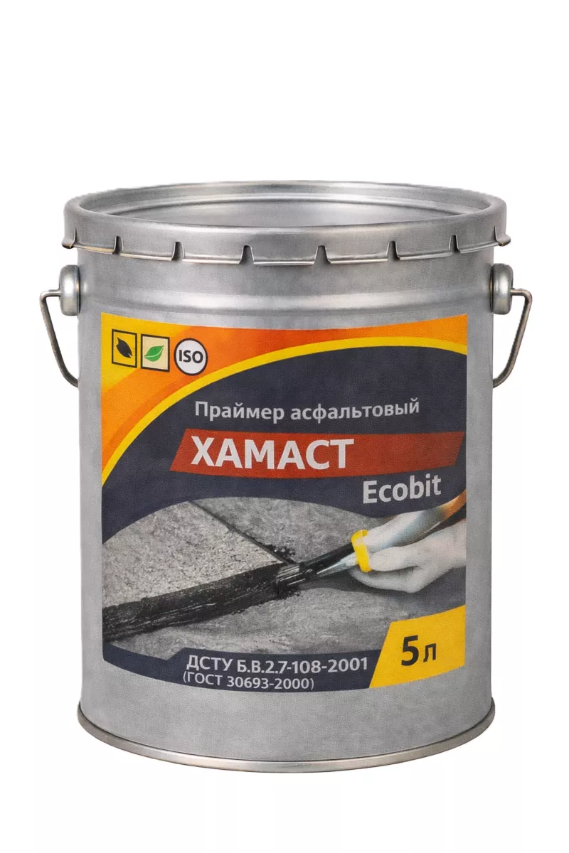 Праймер асфальтовый ХАМАСТ ЭКОБИТ ведро 5, 0 л ДСТУ Б.В.2.7-108-2001