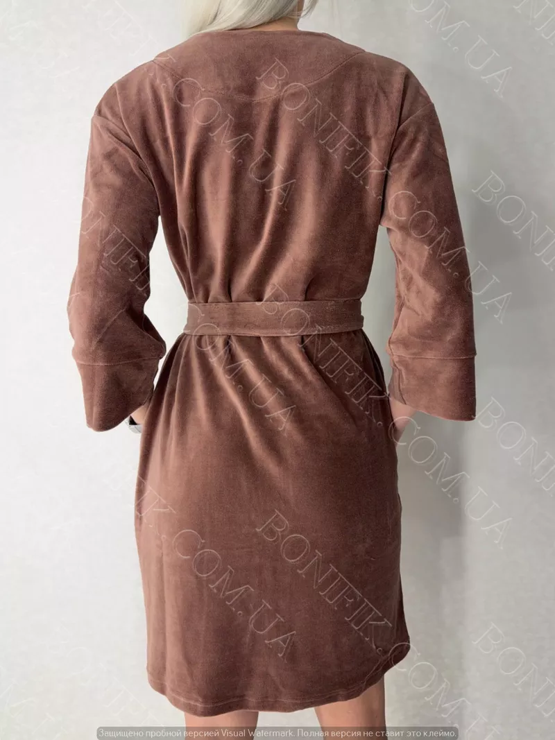Жіночий кофейний халат 