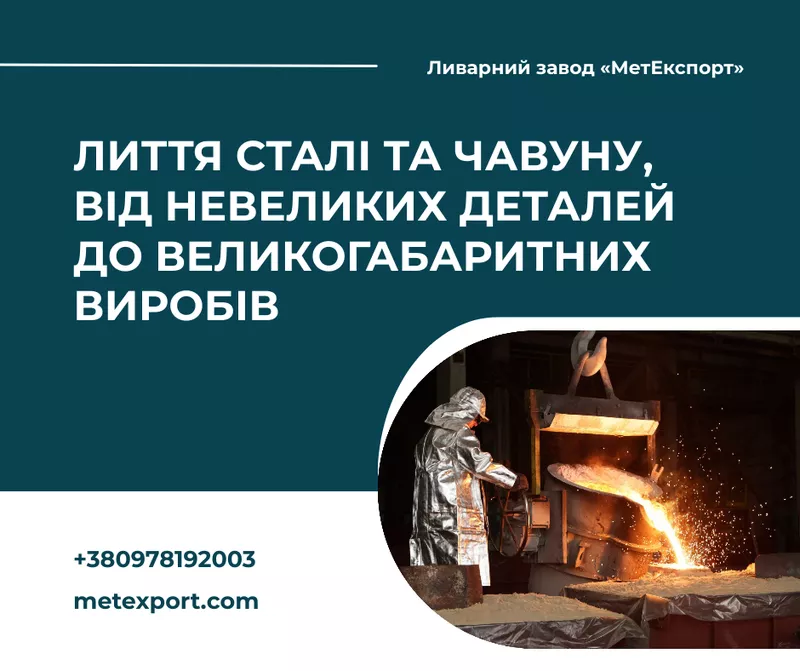 Лиття для промисловості,  комунального господарства та приватних потреб