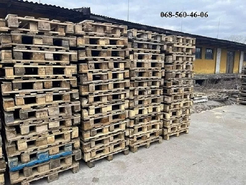 Продаж використаних піддонів з будь-яких сортів деревини.