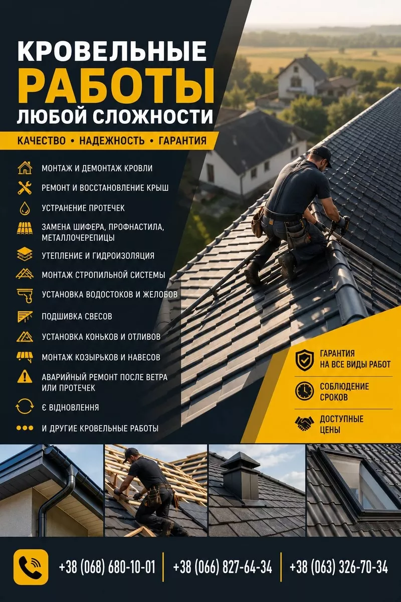 Peмонт и монтаж крыш под ключ | Кровельные работы